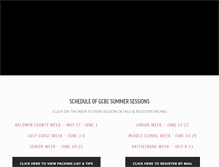 Tablet Screenshot of gulfcoastbiblecamp.com